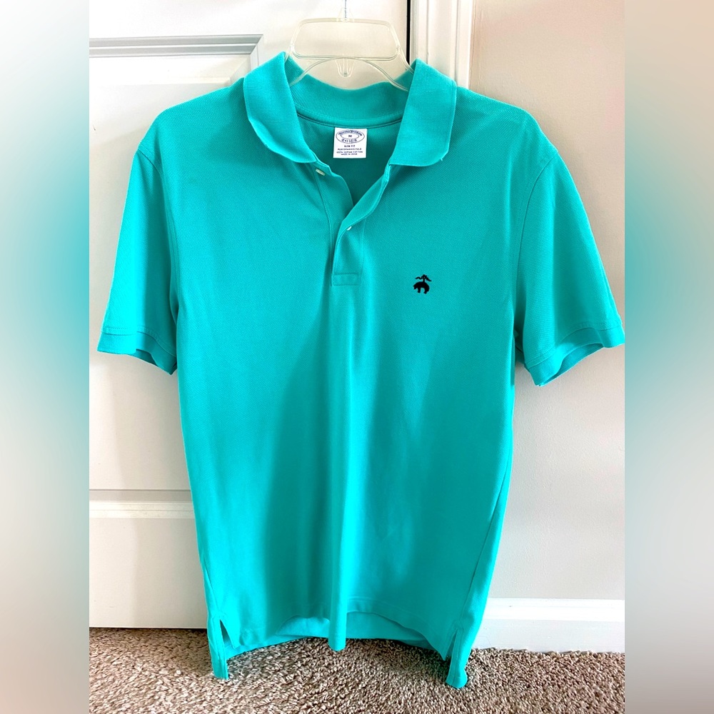 Brooks Brothers Turquoise Slim Fit Polo Shirt